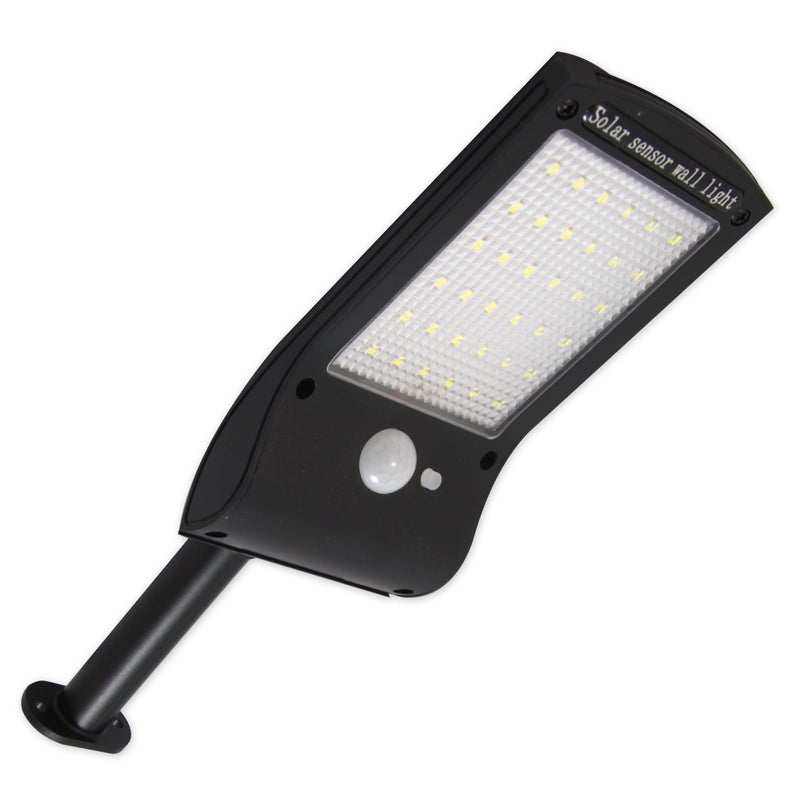 Lampa solarna LED slim 5W IP65 6000K z czujnikiem ruchu PIR zewnętrzna czarna MasterLED
