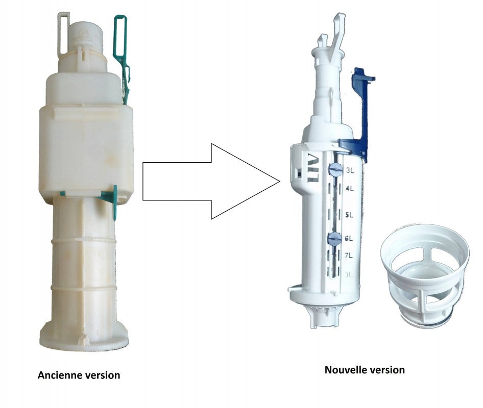 Active Mécanisme de chasse d'eau double Galileo Duo avec tige (AV0022500R) - 5