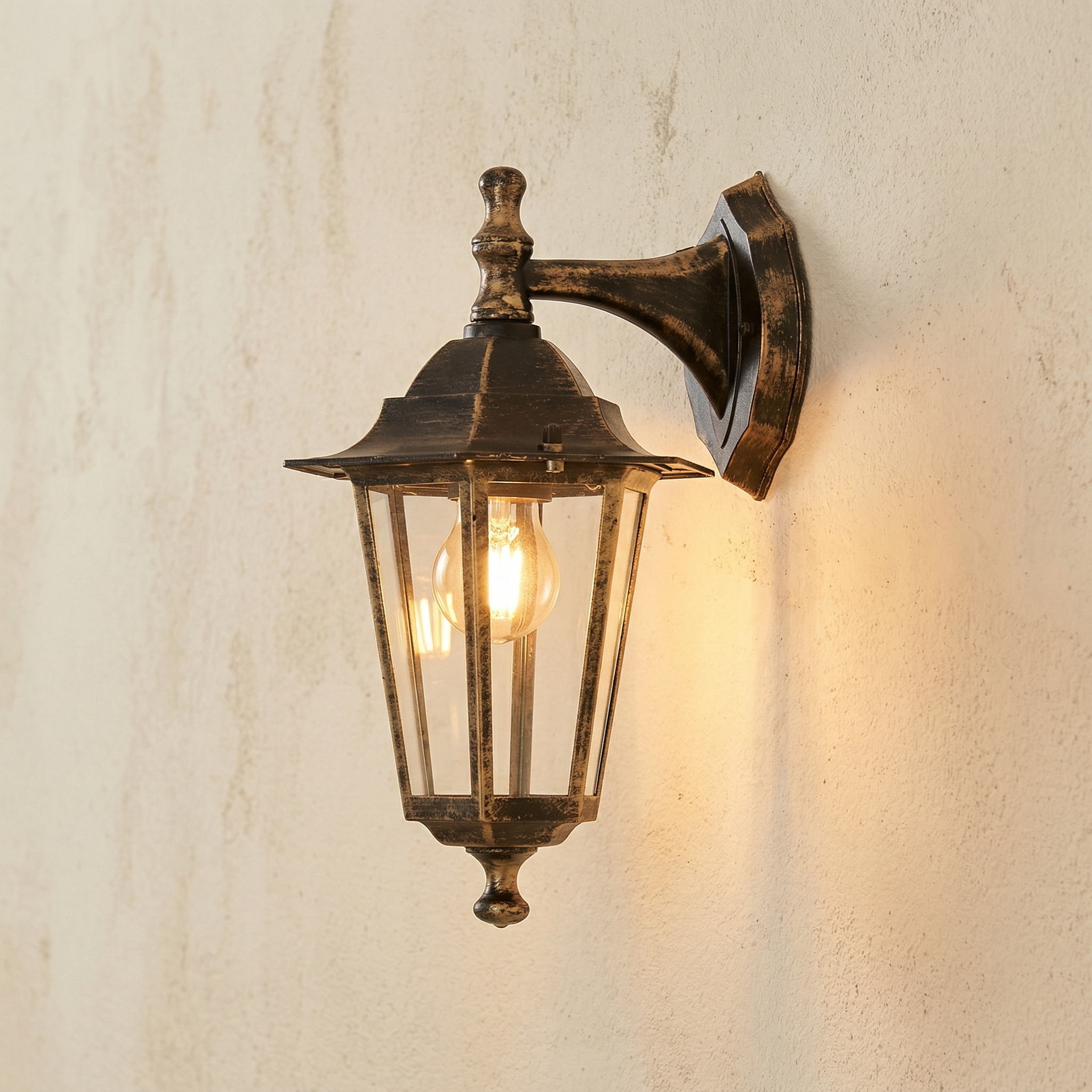 Kinkiet zewnętrzny Velence antyczne złoto 1xE27x60W wym:32x21x23cm IP43 Rabalux