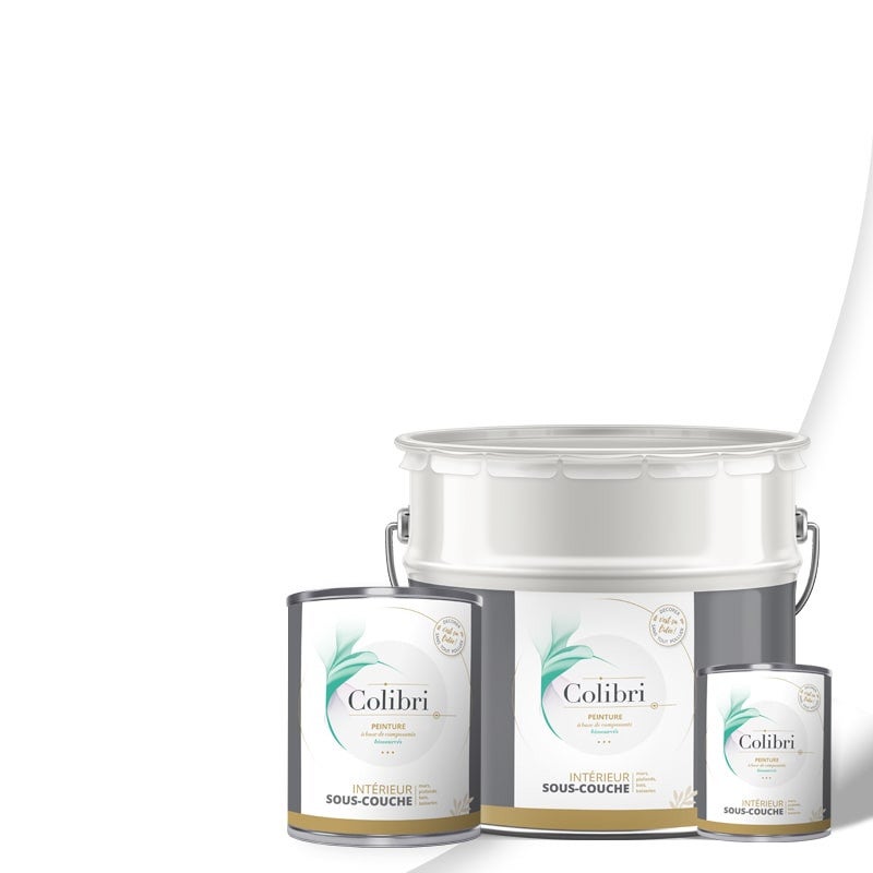 Sous-couche universelle biosourcée - Sous-couche peinture pour murs, plafonds, bois et meubles - 1L - 2