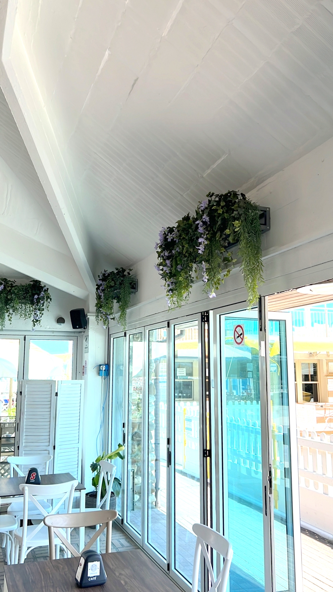 Etagère FLEURS SUSPENDUE au PLAFOND GRIS NOIR longueur 75 cm avec chaînes pour fleurs jardin vertical verre porte bouteille bar cuisine - 9