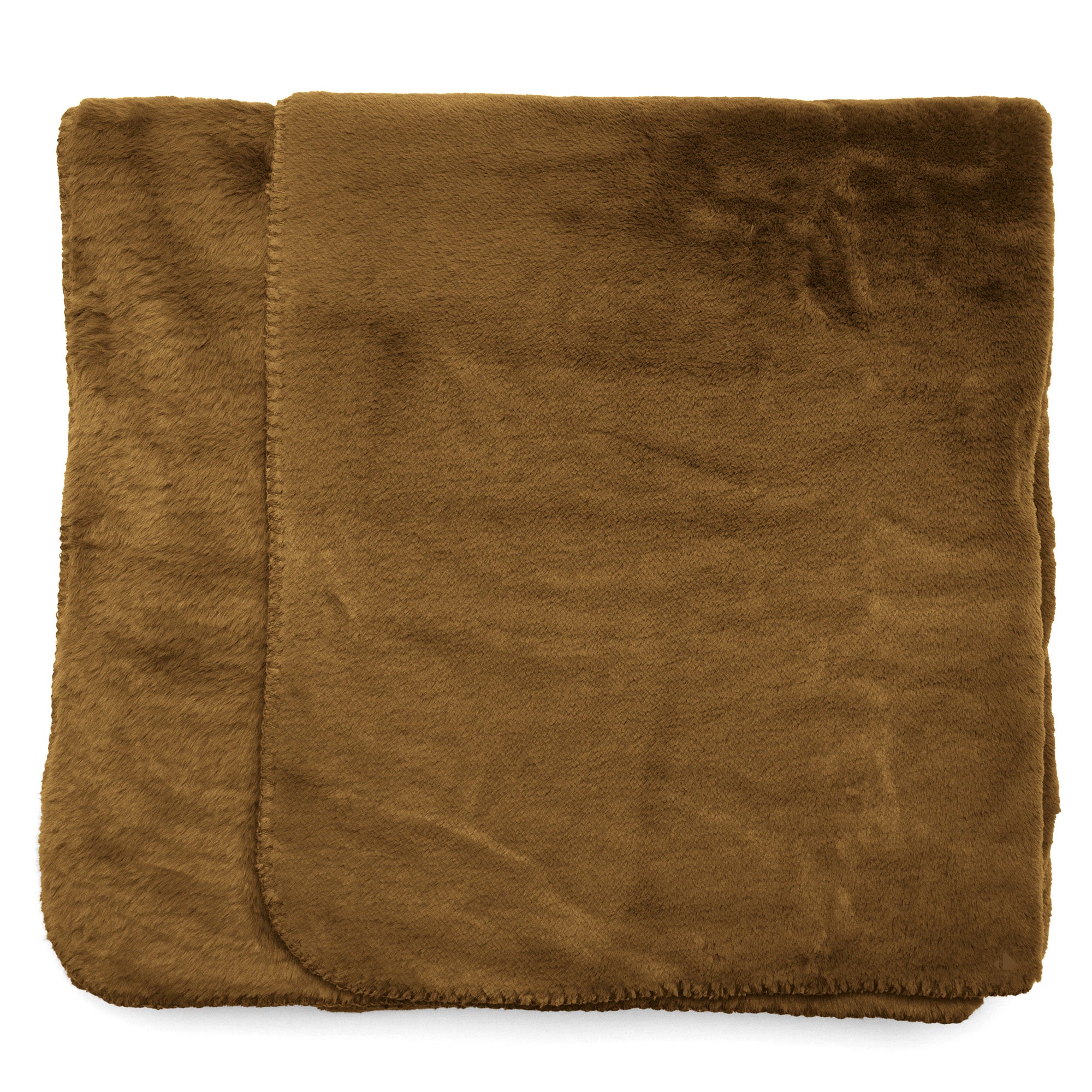 Maxi plaid en polyester 150x200 cm TANUKI fausse fourrure jaune foin - 2