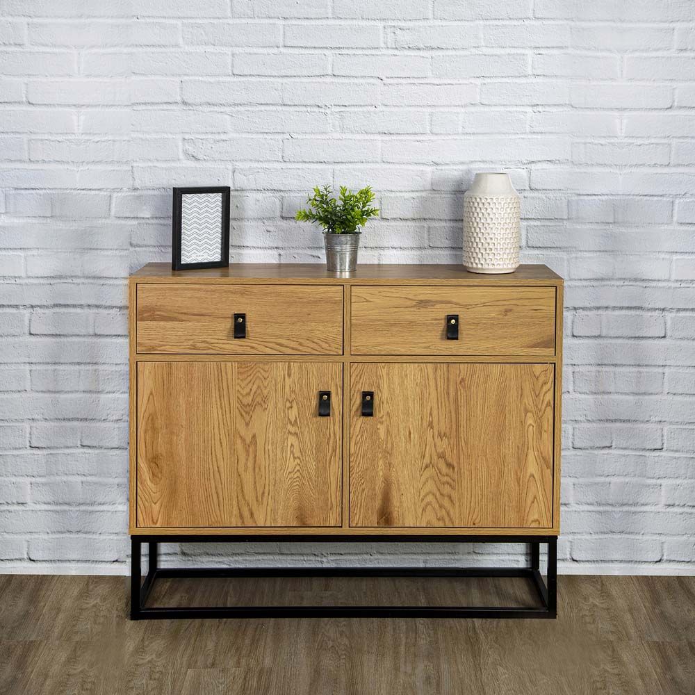 Buffet - Home Deco Factory - Abbott - Bois Et Métal - Marron Et Noir - 6