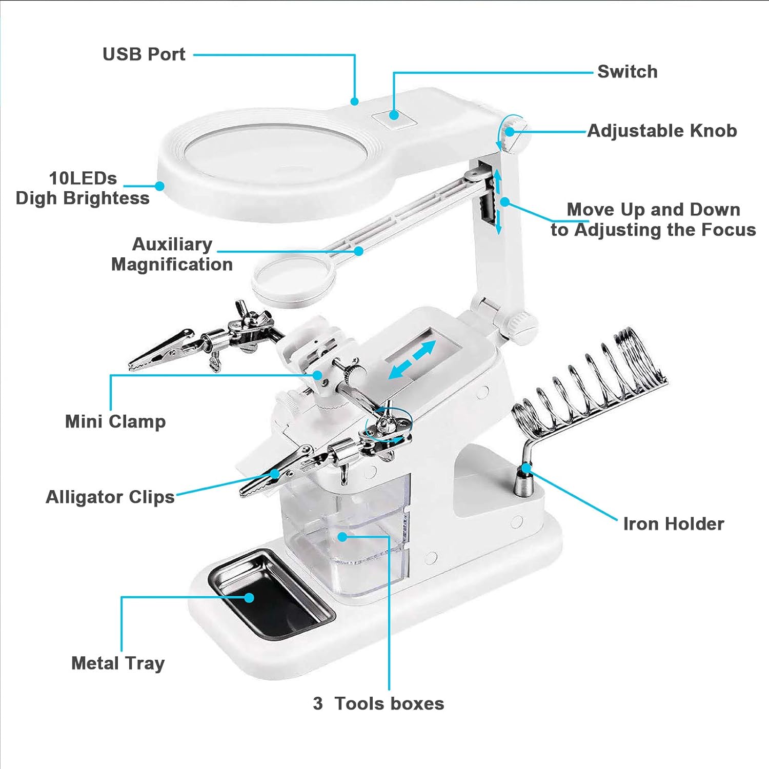 Lente Ingrandimento Tascabile 3 Lenti D'Ingrandimento Tascabili Pieghevoli 3X - Per Gioielli, Collezionisti, Lettura (2,5 Cm) Lente 3x Tascabile Gioielli - Foto 8