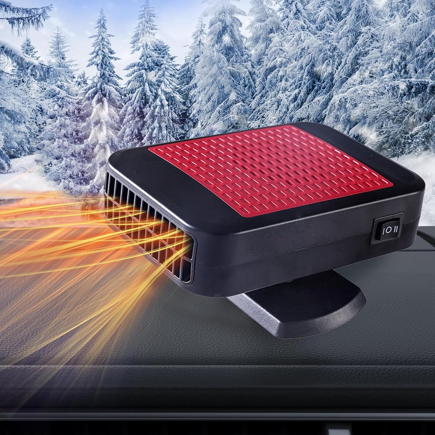 Ogrzewacz samochodowy, przenośny ogrzewacz samochodowy 12 V 120 W, 2 w 1: odmrażacz, ogrzewacz i chłodziarka z gniazdem zapalniczki samochodowej