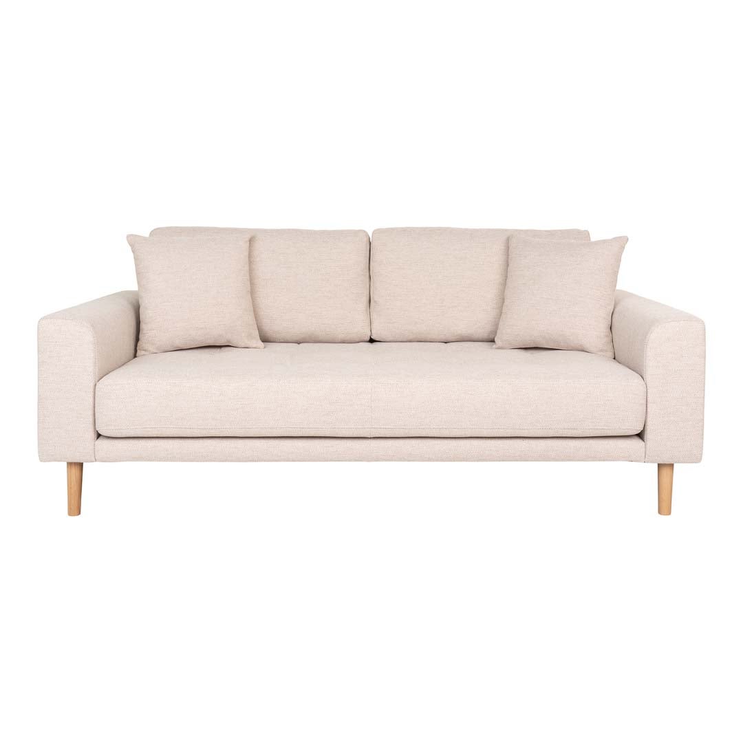 Lido sofa 2,5 osób z 2 poduszkami kolor piaskowy.