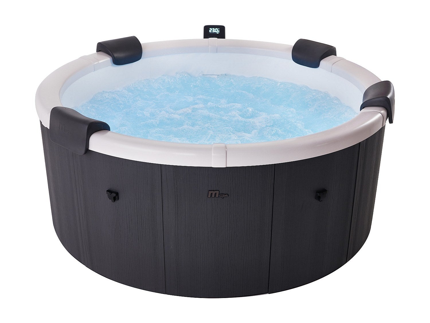 Półsztywne okrągłe spa MSpa 6-osobowe szare z akcesoriami - 138 dysz - śr. 182 cm x wys. 70 cm - LAPEKA