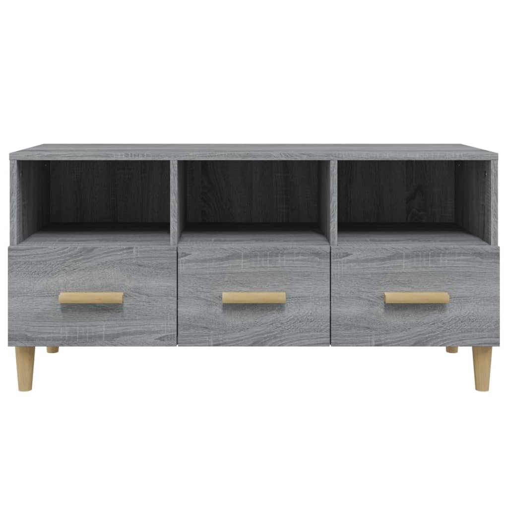 vidaXL Meuble TV Sonoma gris 102x36x50 cm Bois d'ingénierie - 6