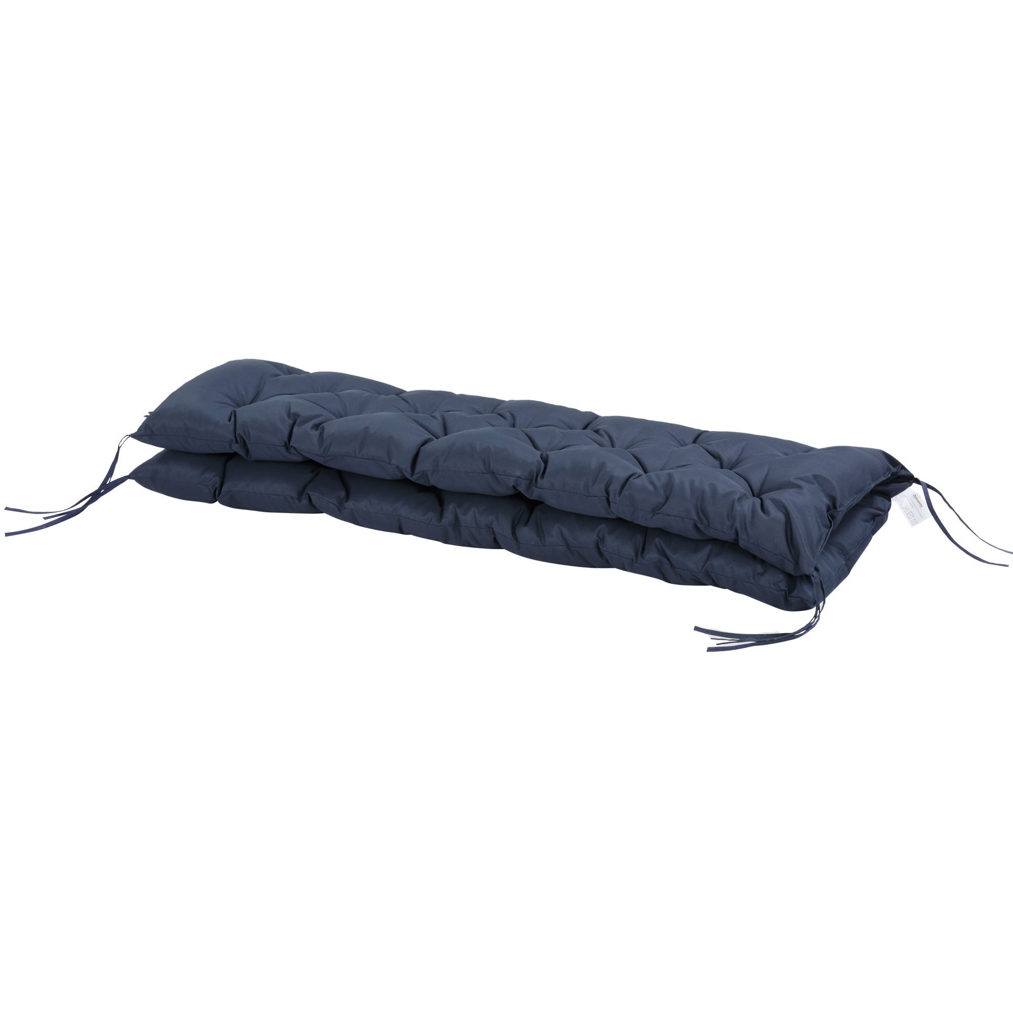 Almofada para Banco com Encosto Outsunny Poliéster e Algodão Azul marrinho 150x98x8cm - 9