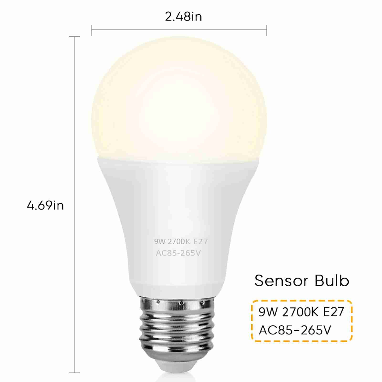 Lampadina a LED, lampadine rotonde a risparmio energetico per esterni, luce al neon calda da 9 Watt per cortile e casa - 5