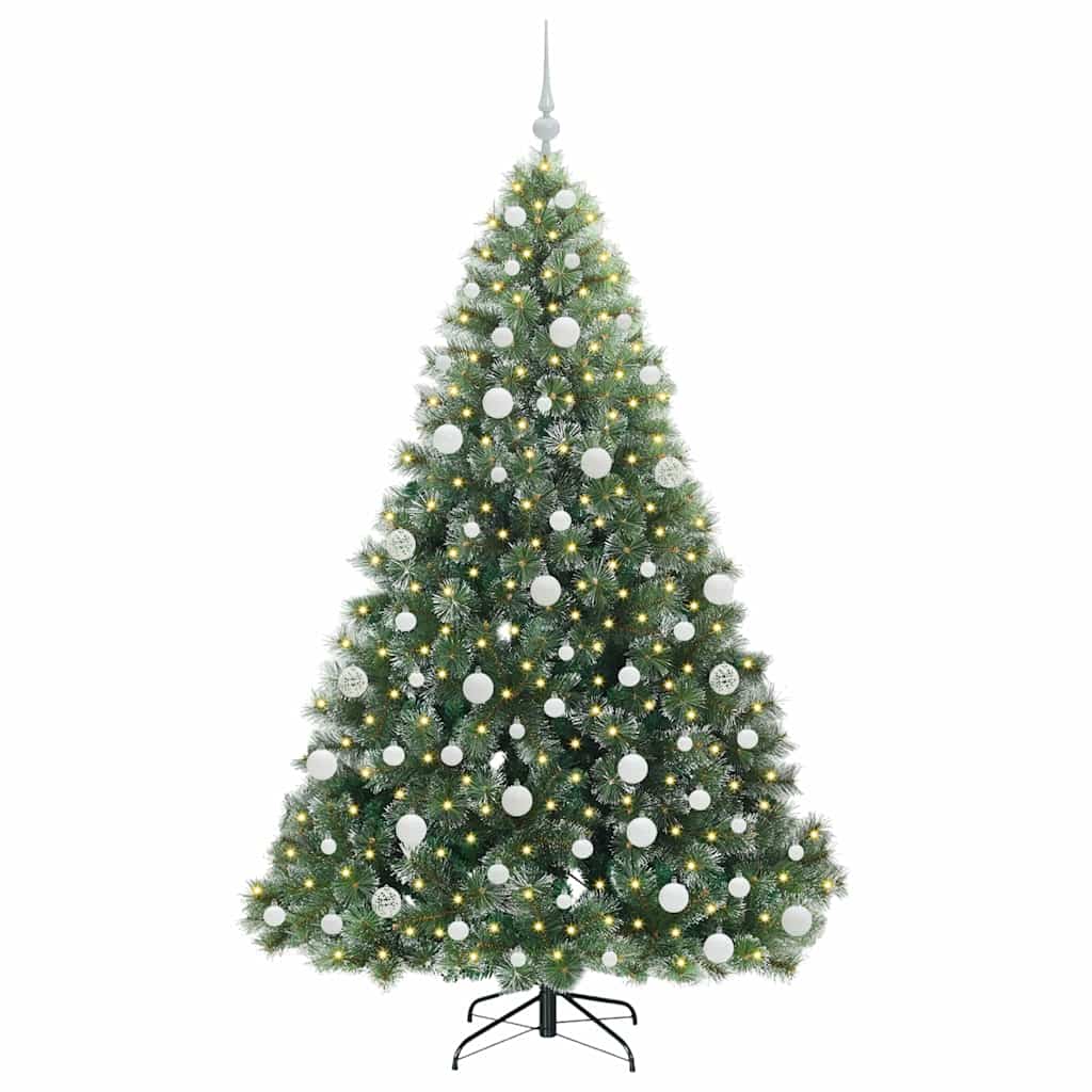 Sapin de Noël | Arbre de Noël artificiel avec 300 LED Vert 180 cm PE et PVC - 3