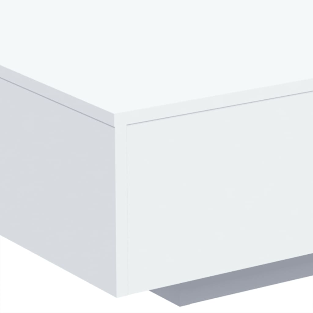vidaXL Table basse avec lumières LED blanc 85x55x31 cm - 8