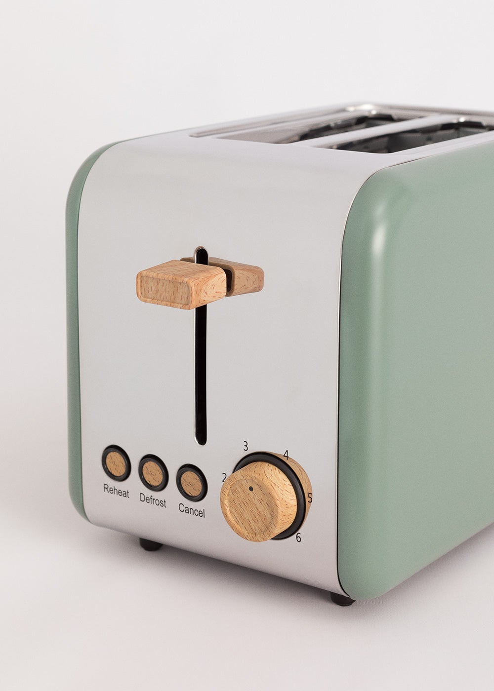 CREATE - TOAST RETRO - Grille-pain à fentes larges- Sauge - 6