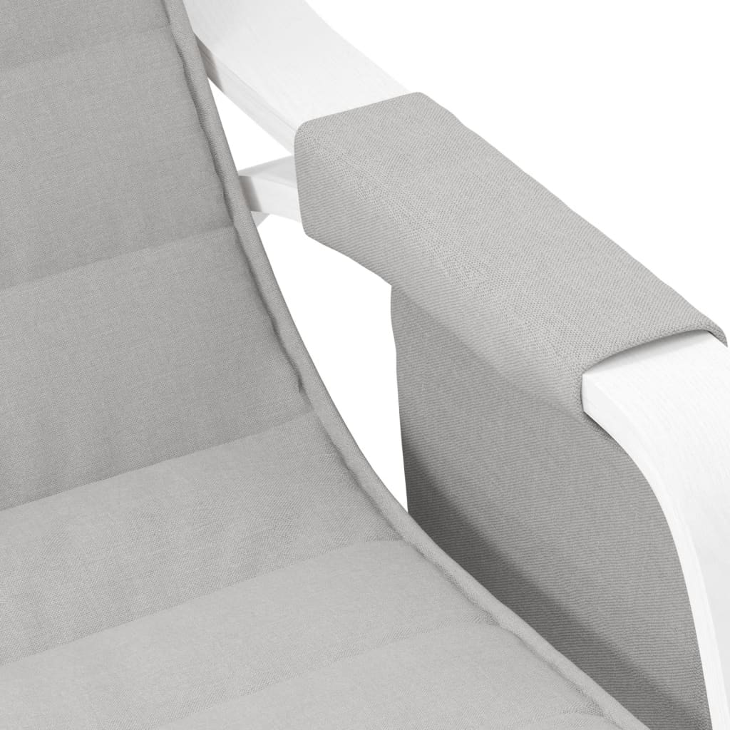 Chaise à bascule | Fauteuil à bascule | Fauteuil de relaxation Gris clair Tissu701289 - 6