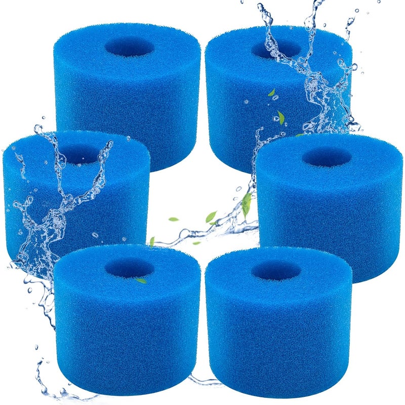 6 szt. piankowych filtrów basenowych do basenów Intex typu S1 - filtr piankowy do spa, basenu - filtr gąbkowy typu S1