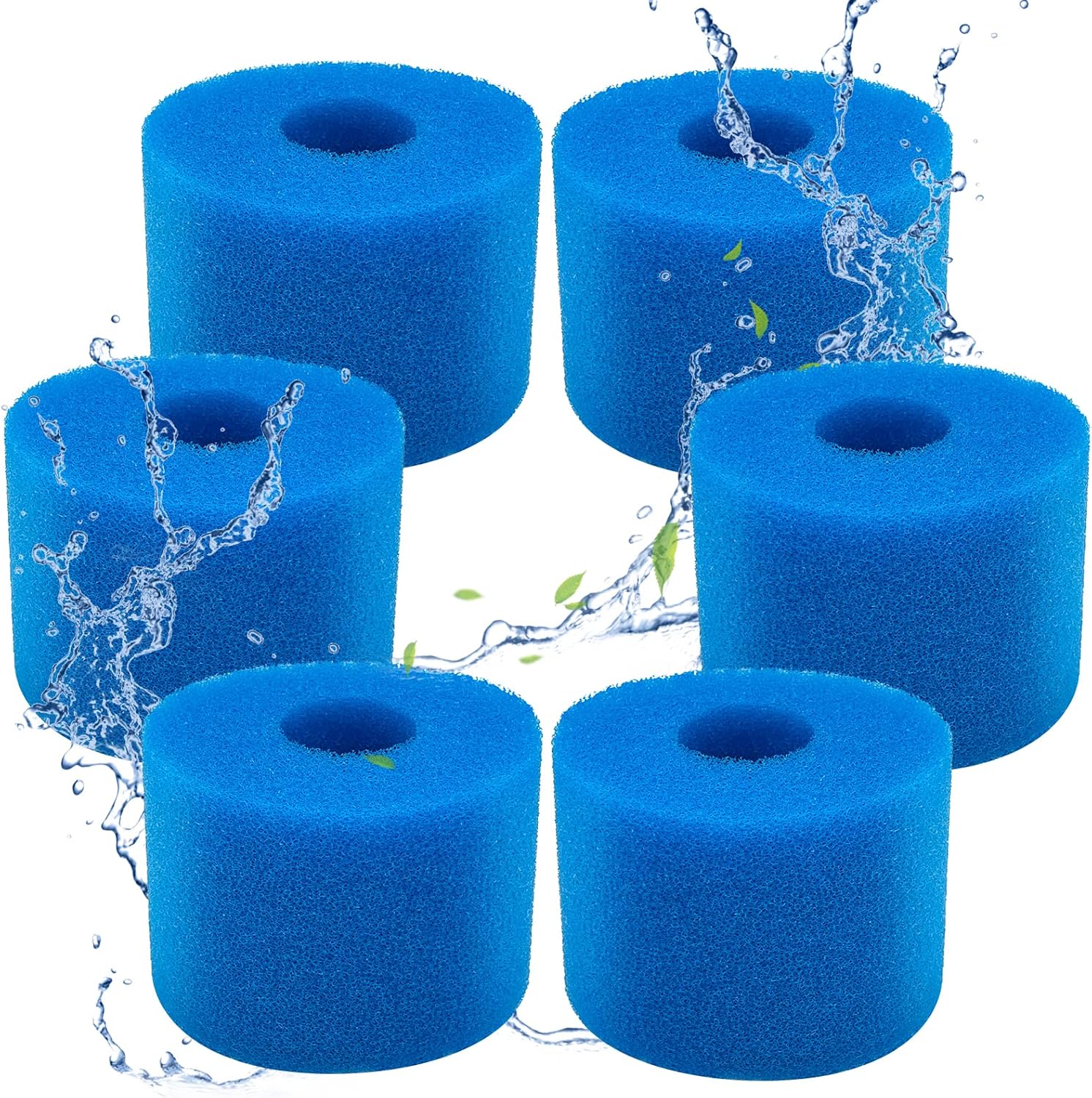 6 szt. piankowych filtrów basenowych do basenów Intex typu S1 - filtr piankowy do spa, basenu - filtr gąbkowy typu S1