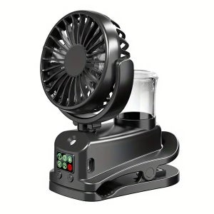 Mini ventilateur - ATYHAO - Solaire - À clipser - Noir - 75x75mm Mini ventilateur - ATYHAO - Solaire - À clipser - Noir - 75x75mm