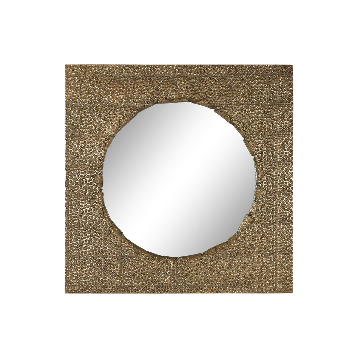 Espejo de pared home esprit dorado metal 80 x 6 x 80 cm