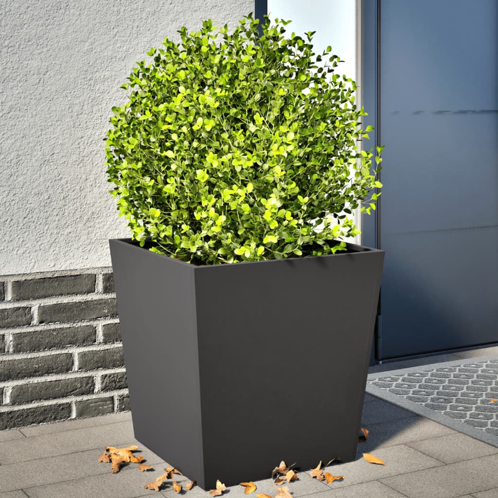 Lot De 4 Jardinières Noires 55 Cm - Grosvenor Ébène Pour Plantes Extérieur/Intérieur