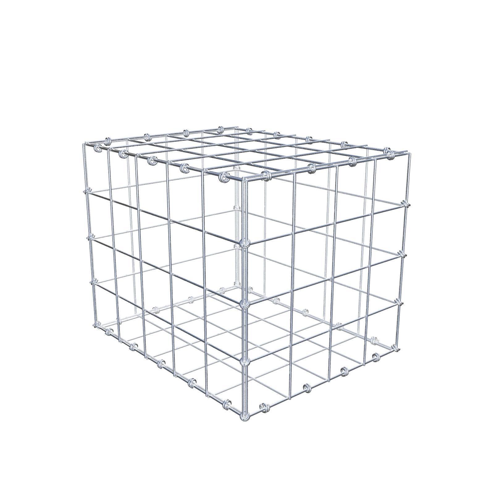 Gabion 50 cm x 40 cm x 40 cm (dł. x wys. x gł.), rozmiar oczek 10 x 10 cm, pierścień spiralny