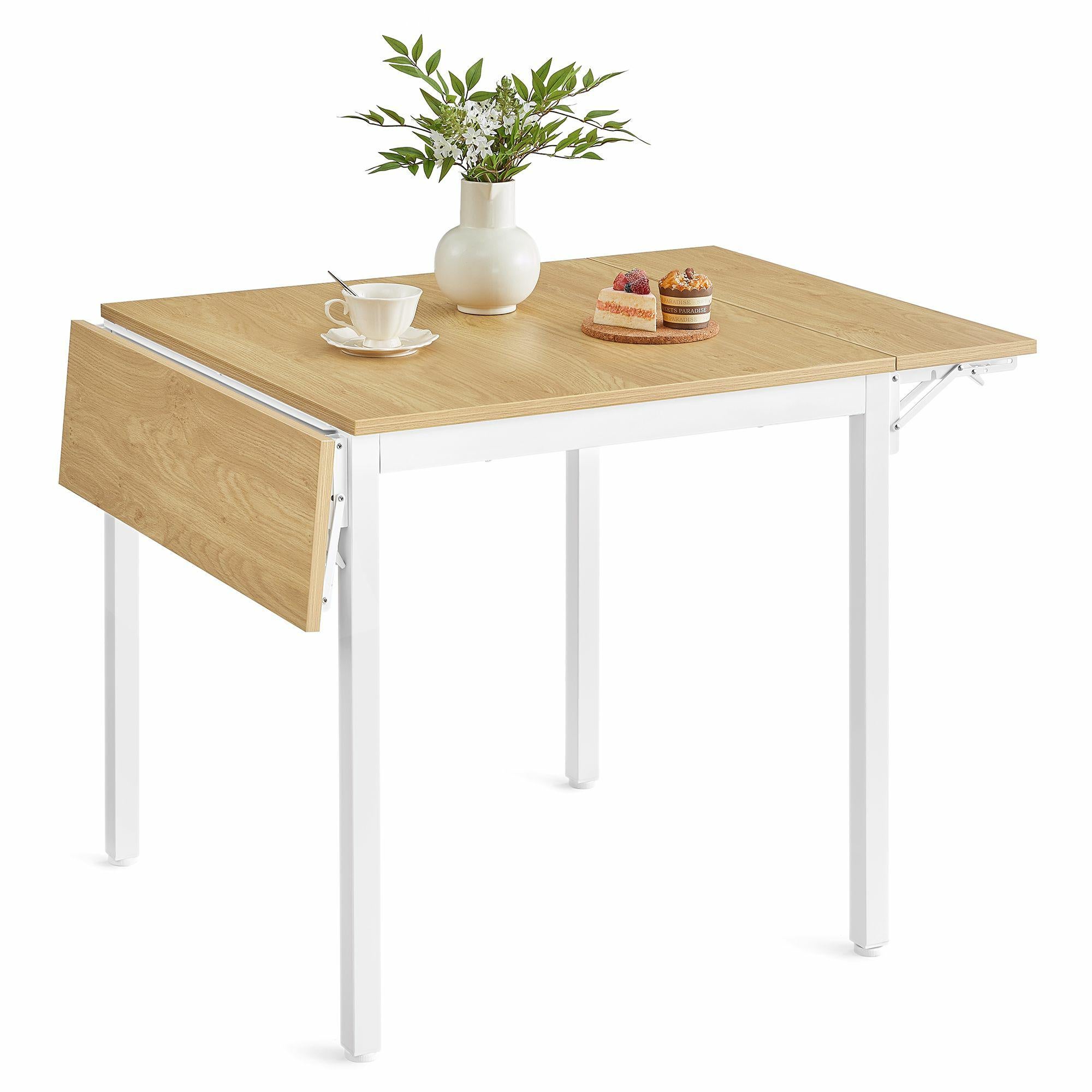 Vasagle Blanco Mesa De Comedor Roble Natural Y Nube - Imagen 3