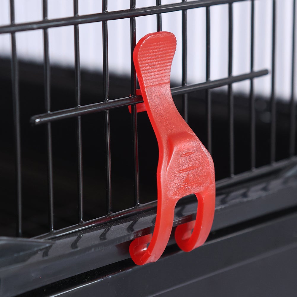 Gabbia Voliera per Uccelli Nera per Pappagalli Inseparabili con Tetto Apribile - 3