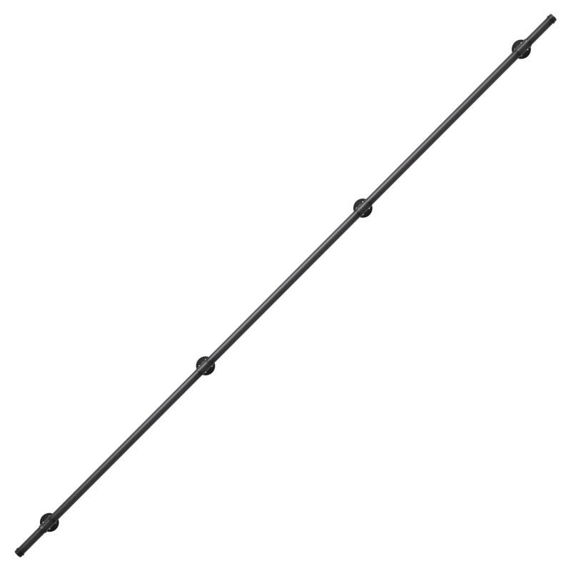Poręcz, rury stalowe ocynkowane na czarno, 300 cm