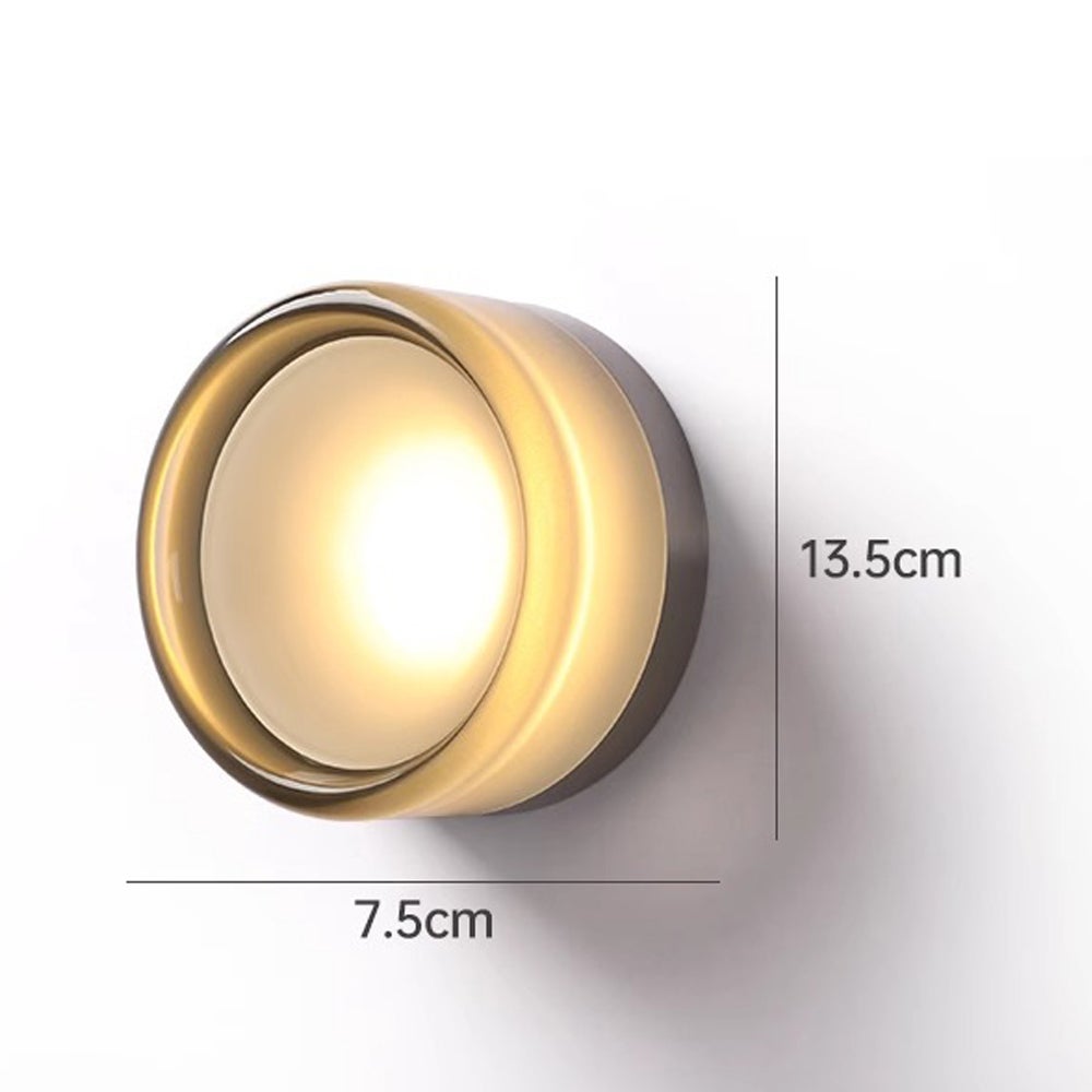 Applique da parete in vetro, design moderno e minimalista, ideale per hotel e B&B, luce bianca fredda – Grigio - 2