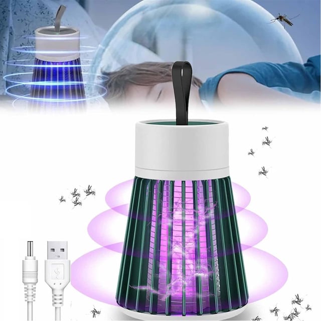 Lampada antizanzare impermeabile per esterni (verde, 1 pz), repellente per insetti e riscaldatore per animali domestici, ricarica USB, per casa