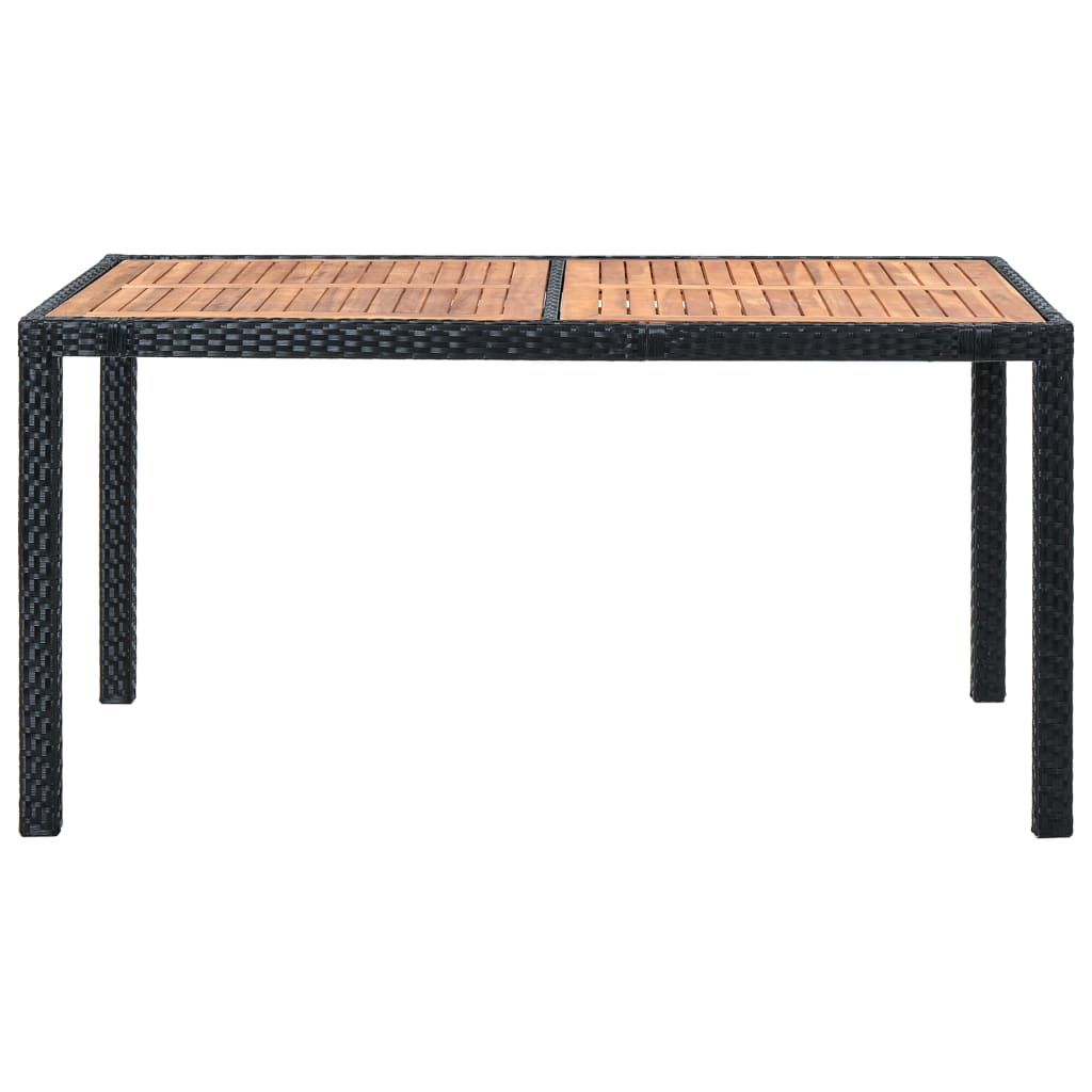 Maison Exclusive - Set da Pranzo da Giardino 7 pz in Polyrattan e Acacia Nero - 8
