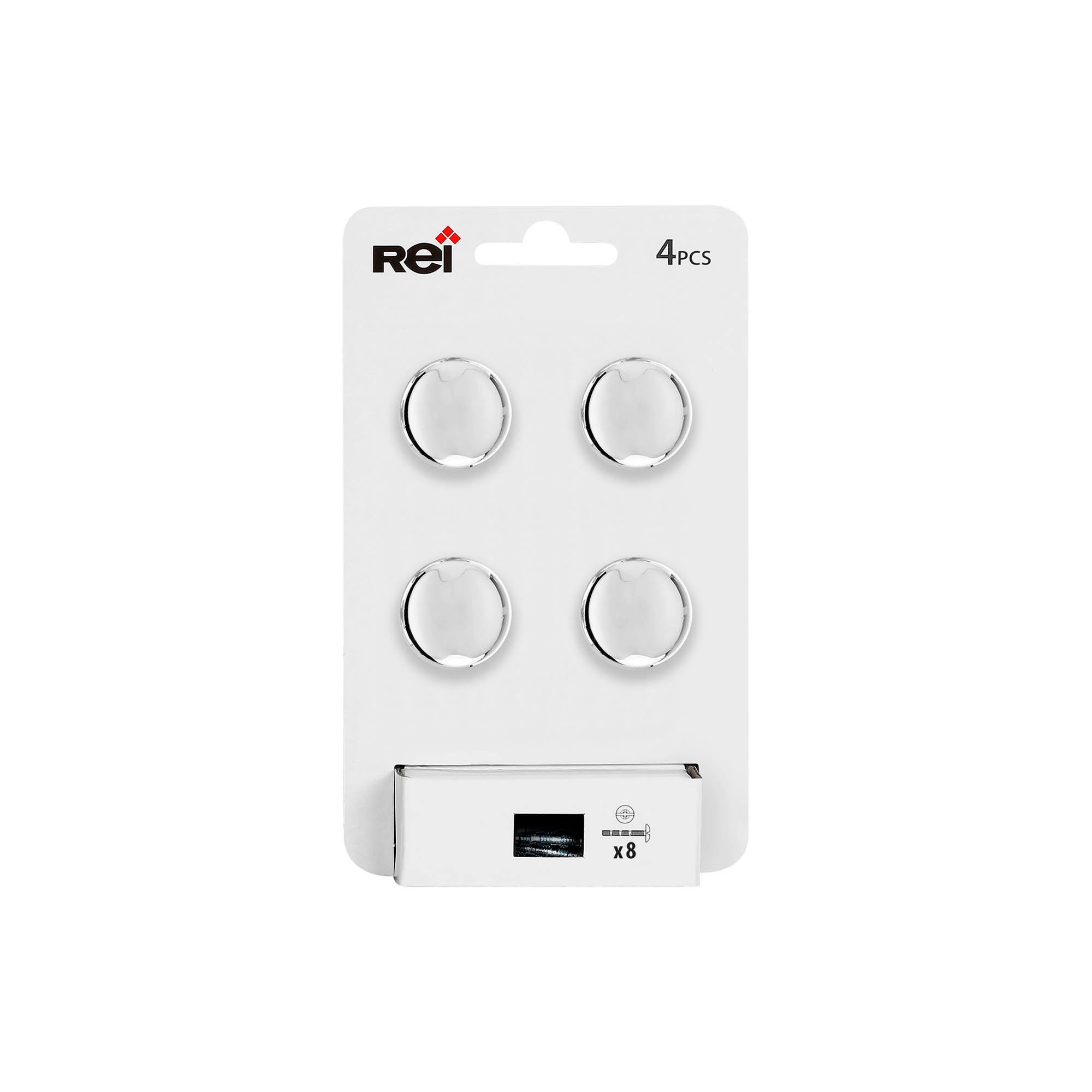 Pommeau Rei Finition brillant Rond Métal 4 Pièces (Ø 2,5 x 2,4 cm) - 6