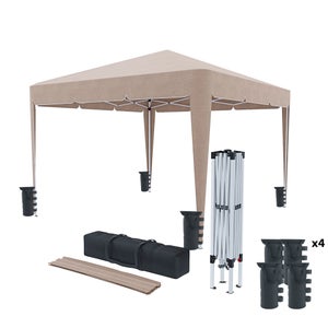 Lyneun Pesi per gazebo – Set di 4 sacchi di sabbia, 600D Oxford ispessito, impermeabile per tende, ombrelloni, trampolini esterni (48,5 x 15 cm