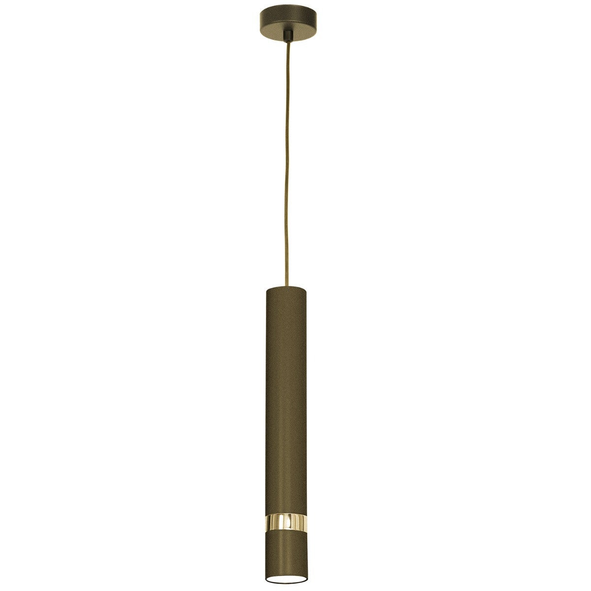 Lampa wisząca Reno tytanowe złoto-złoty połysk 1xGU10x8W tuba wym: 110 x 8 x 8 cm metal Luminex