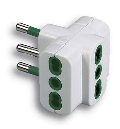 FANTON Adapter 82180 - Triple Steckdose, 16 A, Weiß