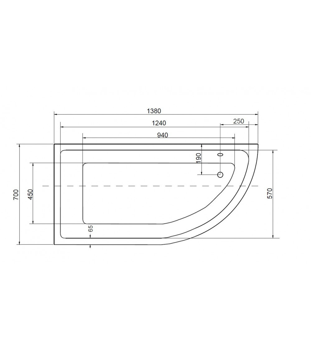 Baignoire d'angle ORIEGA 140 cm Gauche avec tablier - 6