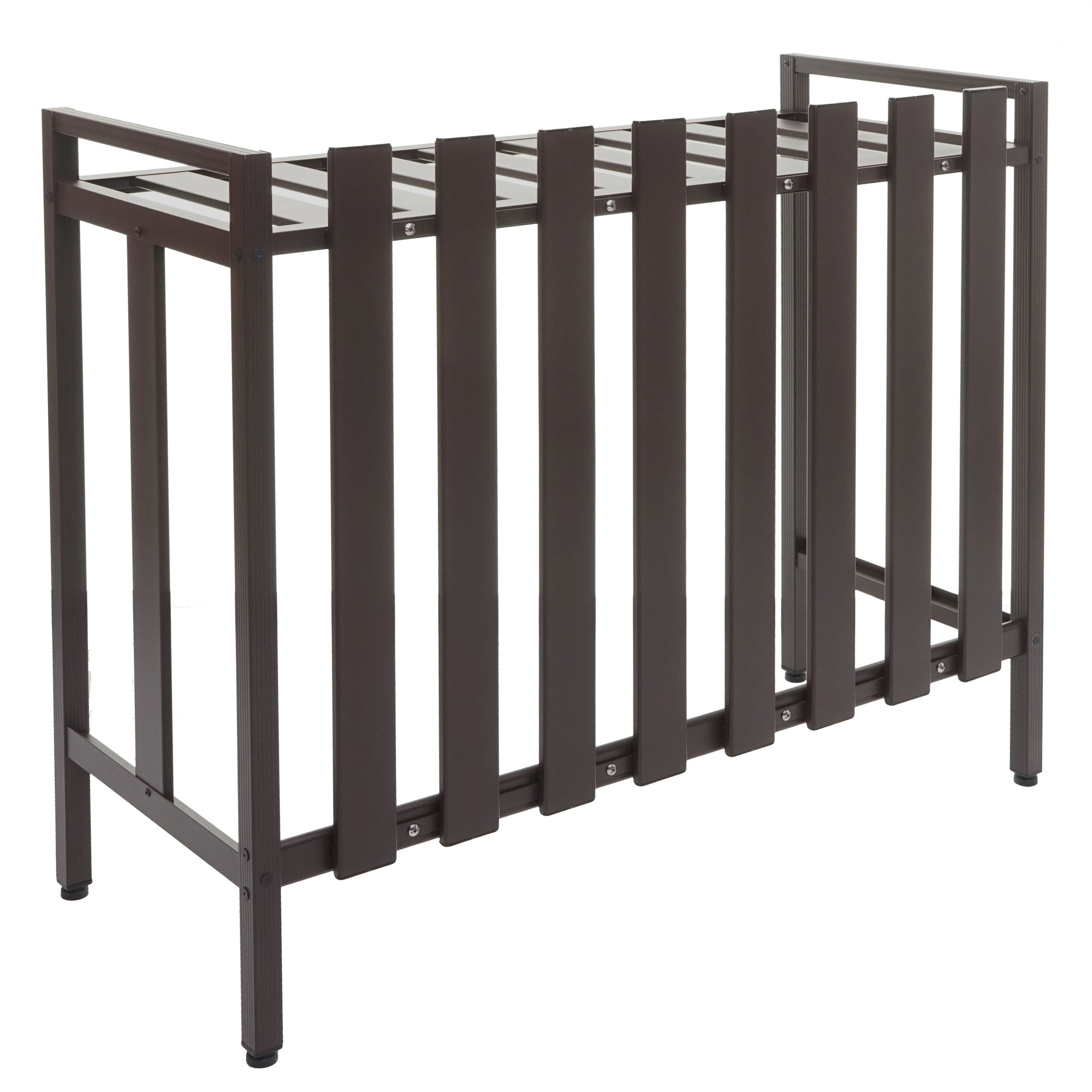 Osłona klimatyzacji/pompy ciepła HWC-K58, osłona kratki ochronnej półki na rośliny, metal 80x90x39 cm ~ brązowa