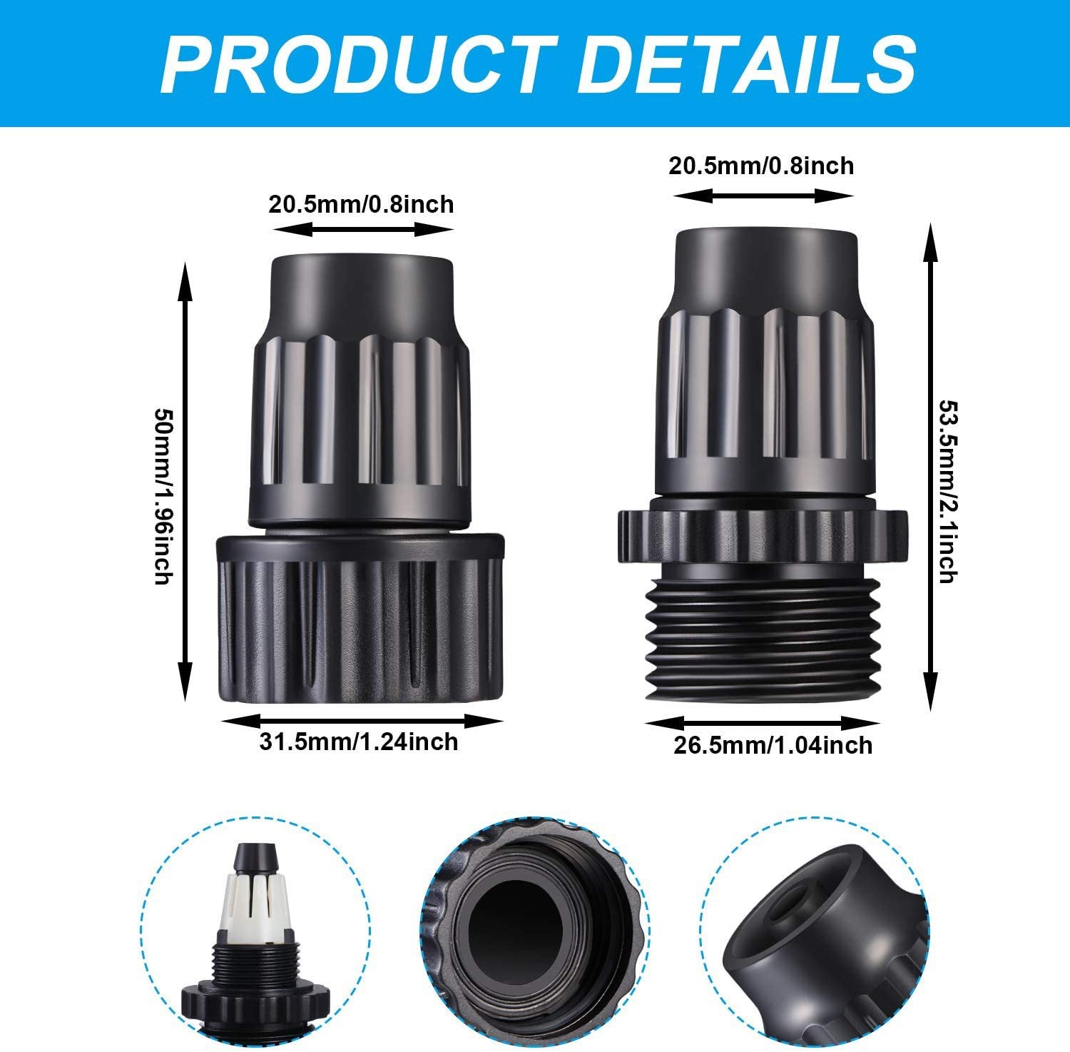 Kit Riparazione Tubi Giardino Riparazione Tubi Connettore - Foto 2