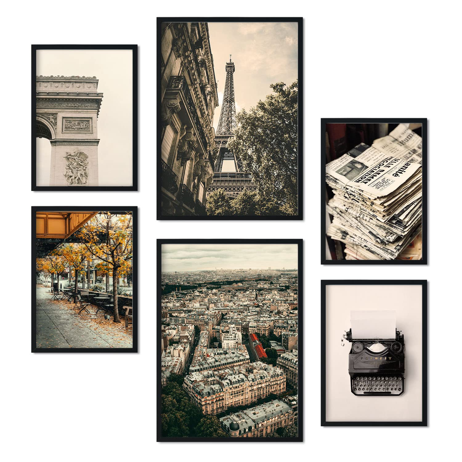 Set Di 6 Poster Floreali Vintage 20x25 Cm - Stampe D'Arte Moderna Per Arredamento Soggiorno E Camera Da Letto