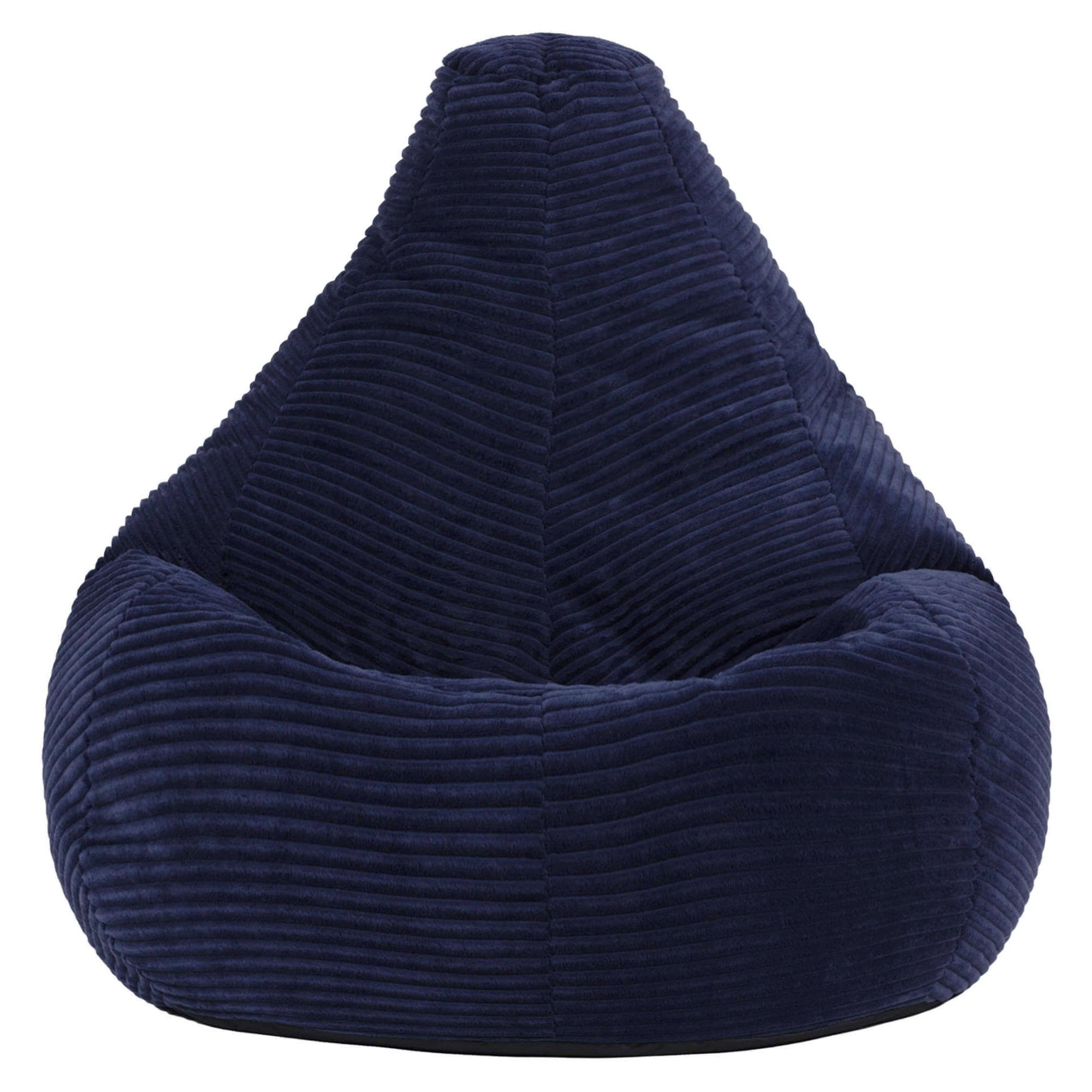 Lot de 2 poufs poire enfant Icon à dossier haut velours côtelé bleu marine, 65x65cm, Made in Allemagne, Oeko-Tex® - 4