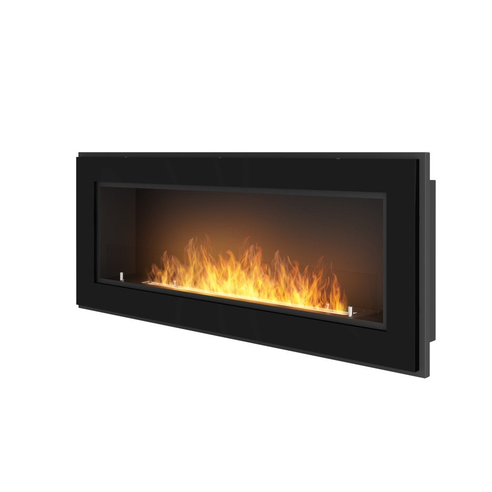 Kominek bioetanolowy Frame 1200 SimpleFire do zabudowy z czarnym szkłem