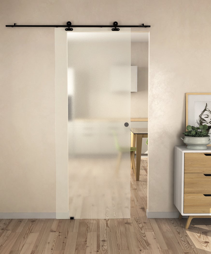 Rail coulissant apparent pour portes coulissantes MINIMO - MONDO + SABLE en 73 ou 83 ou 93 cm - AURYS NORMANDIE - 3