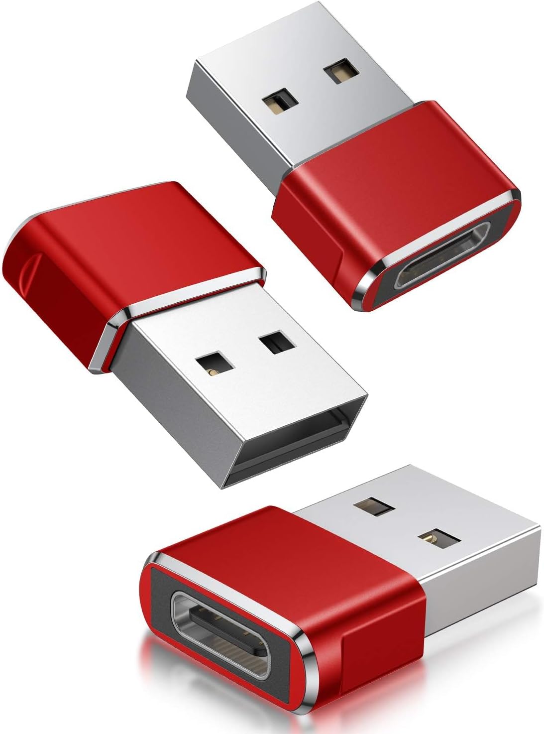 3-pak przejściówek z USB na USB C, żeński konwerter typu C na męski konwerter USB A, ładowarka do iPhone 16 15 14 13 12 11 Pro Max Mini, AirPods