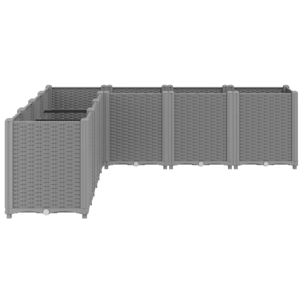Maison Exclusive - Jardinière gris clair 160x160x53 cm polypropylène - 4