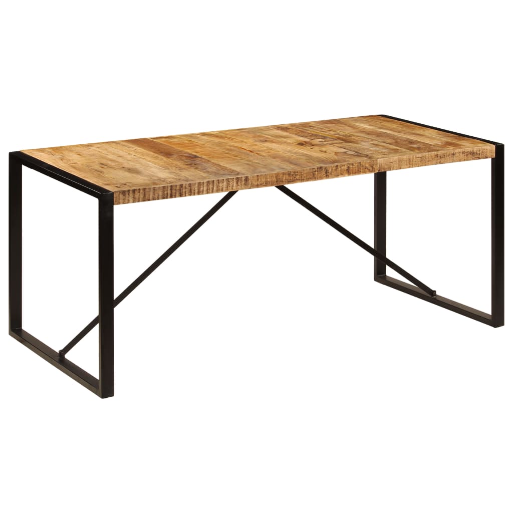 Table à manger de jardin rectangulaire en Bois Marron - 8