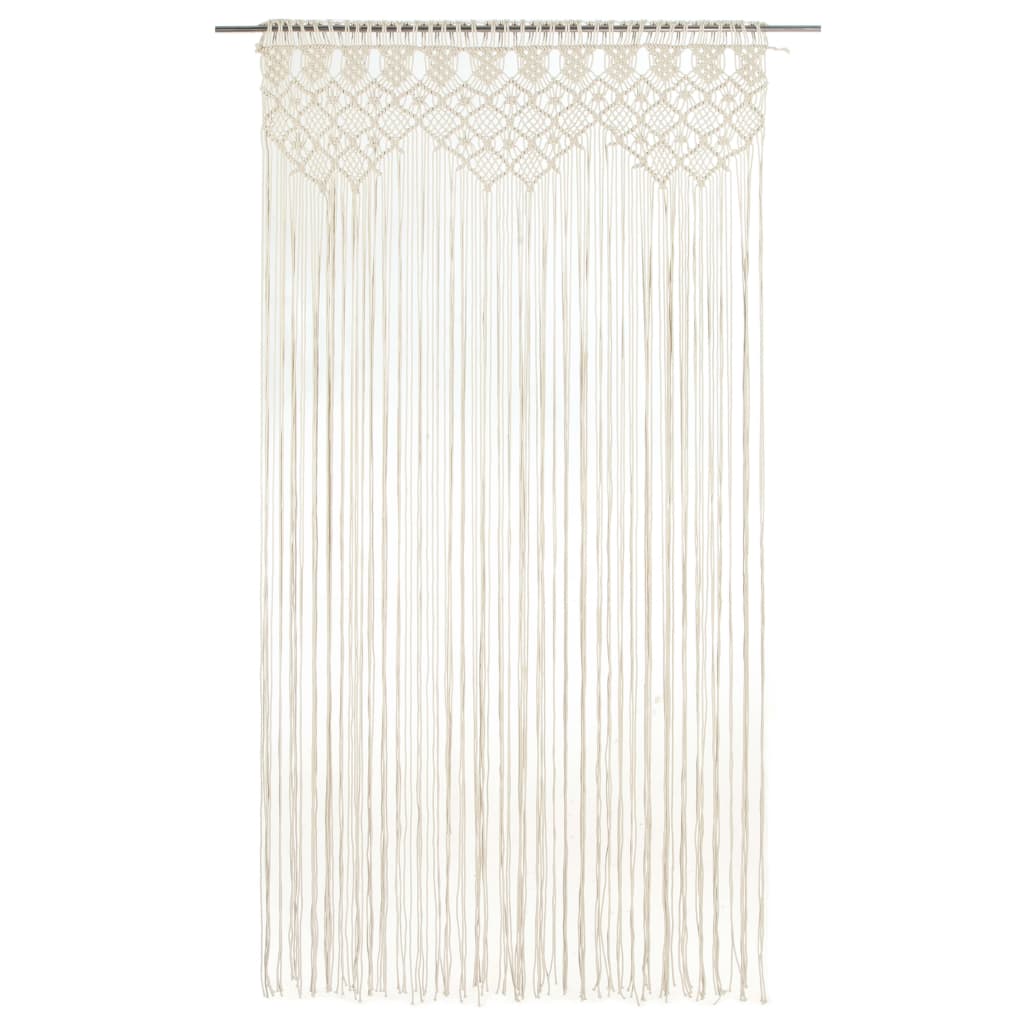 Rideau en macramé 140x240 cm Coton vidaXL - 2