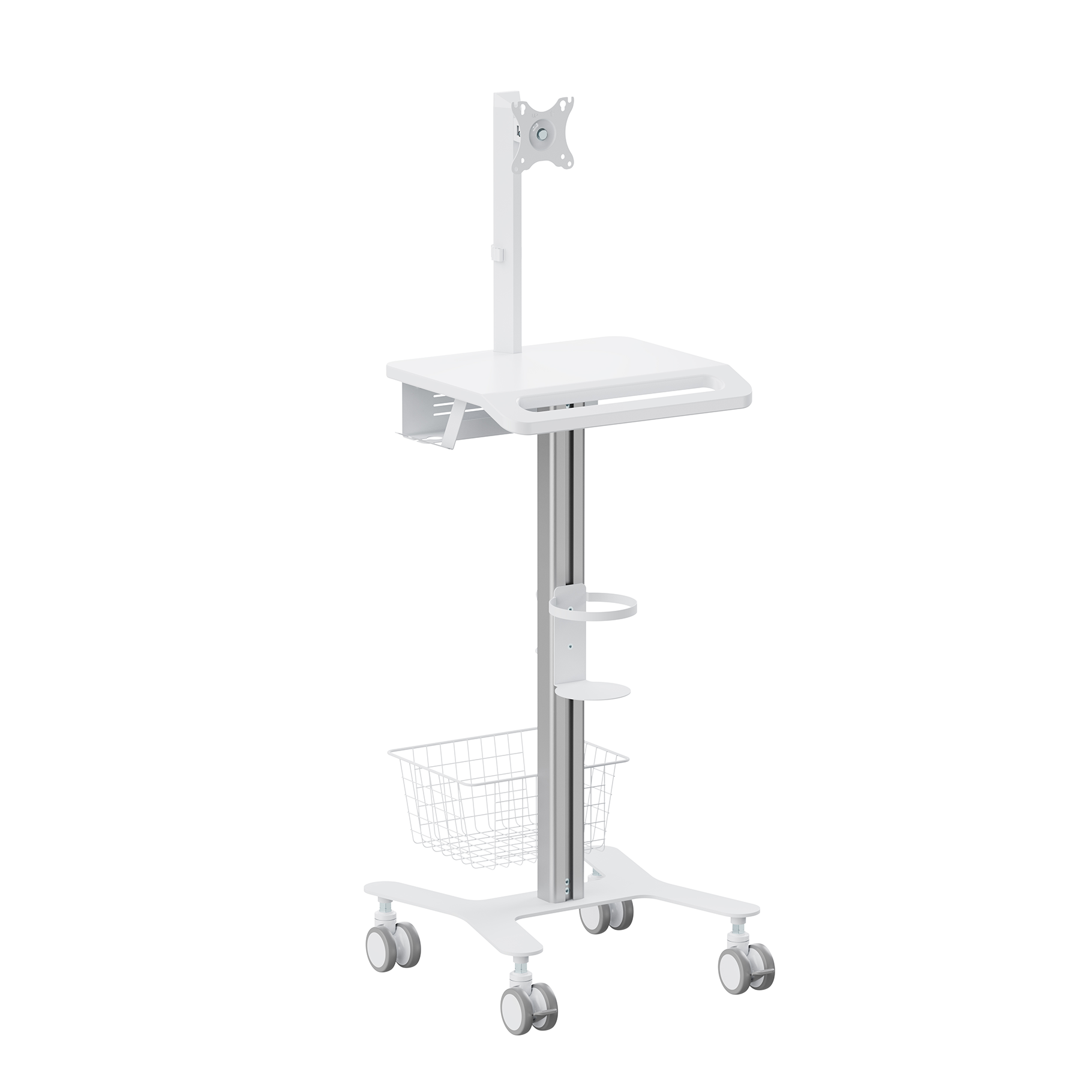 Kimex International Kimex, Carro Para Equipos Médicos Con Soporte Para Monitor 17-27 Blanco , Leroy Merlin