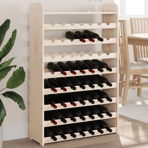 Rustic State Palomino - Portabottiglie da parete in legno galleggiante per bottiglie di vino e liquori, con supporto per calici, organizer per casa, cucina, sala da pranzo e bar, colore naturale