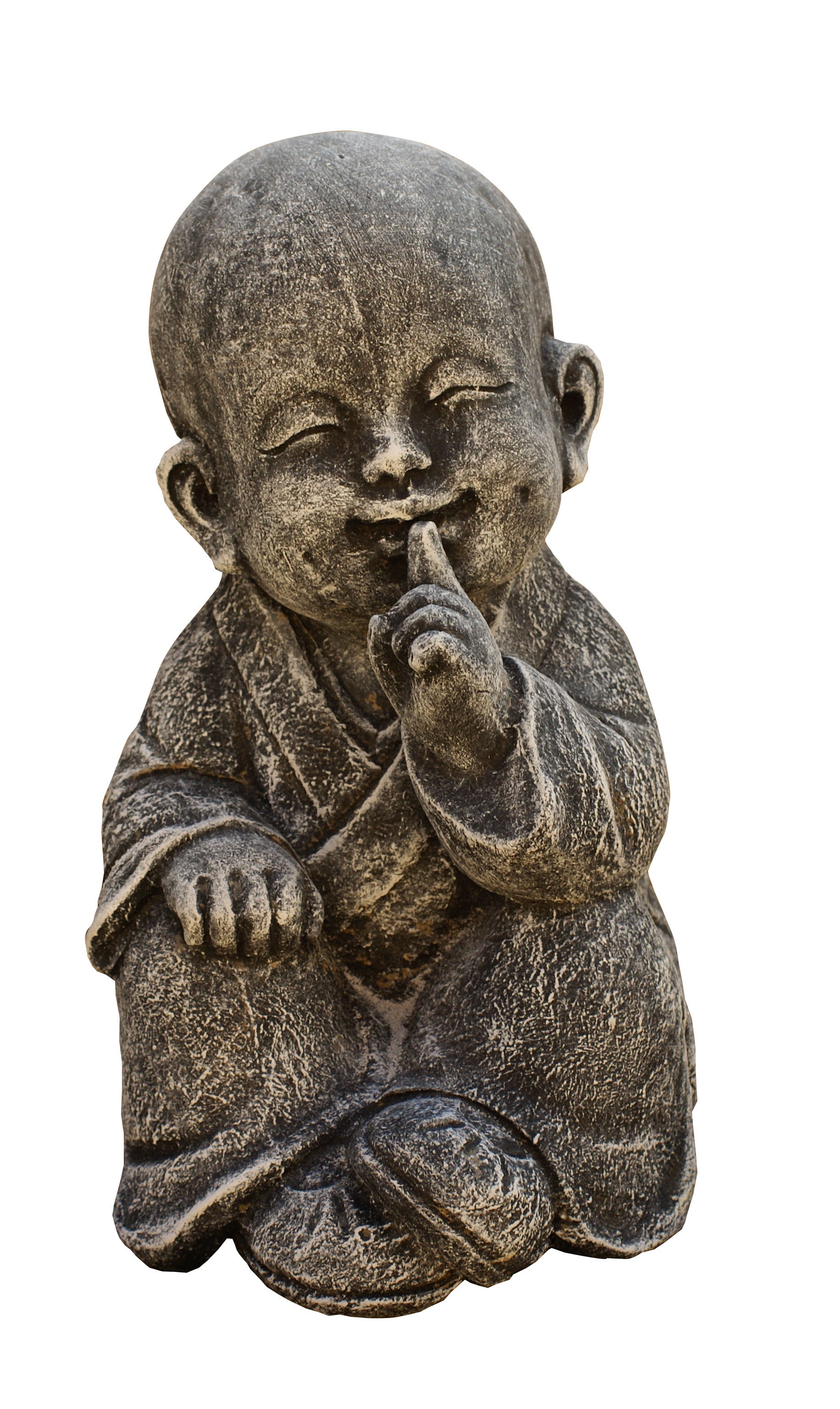 Figures Buddha Senses pour pierre extérieure 18x20X28cm. Grey - 3