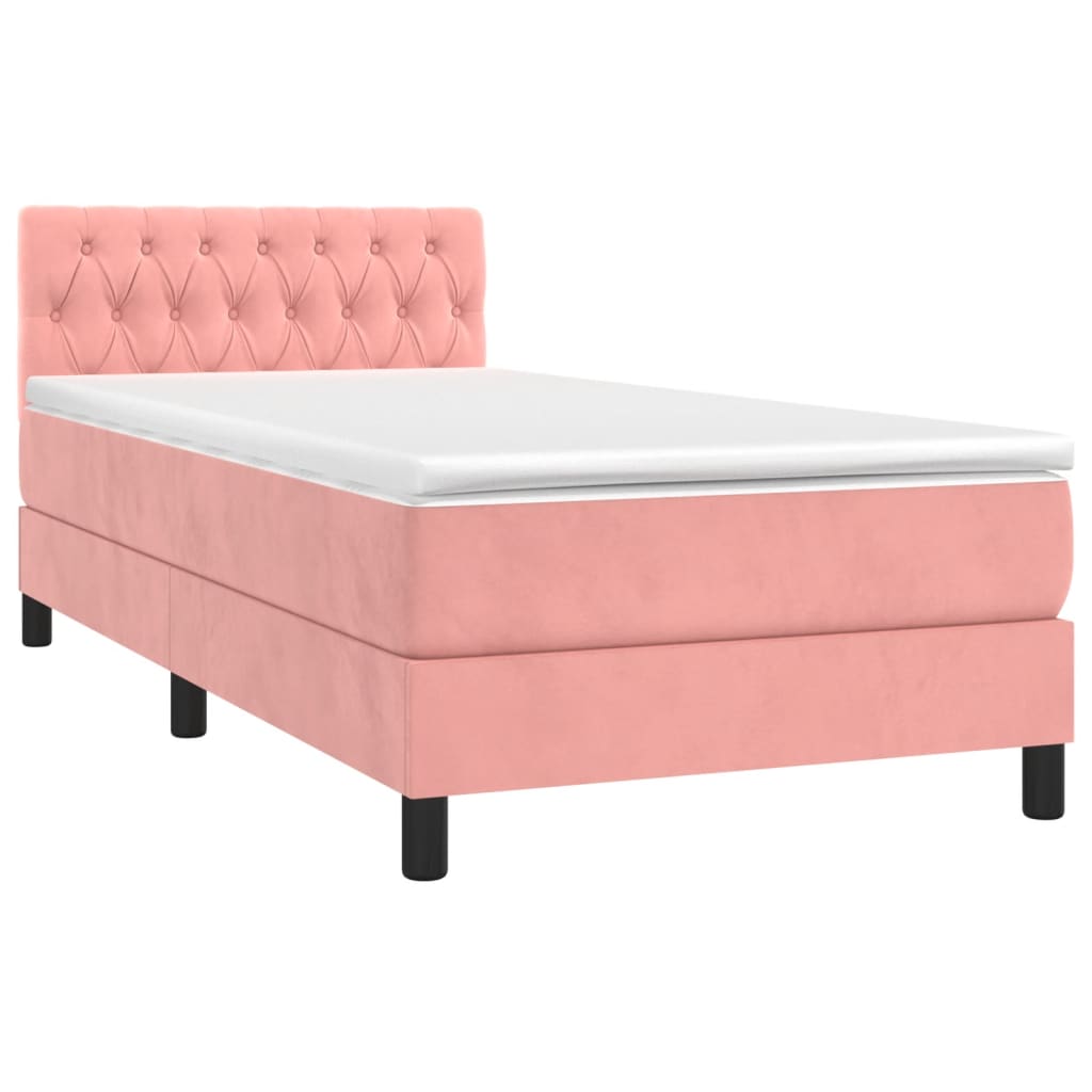 Maison Exclusive - Sommier à lattes de lit avec matelas et LED Rose 100x200 cm - 3