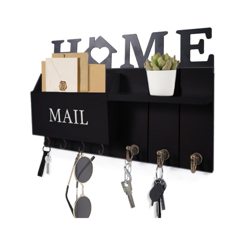 Portachiavi da parete con 6 ganci, piccolo gancio portatile senza foratura, scatola decorativa per riporre chiavi e posta all'ingresso | Leroy Merlin Portachiavi da parete con 6 ganci, piccolo gancio portatile senza foratura, scatola decorativa per riporre chiavi e posta all'ingresso | Leroy Merlin